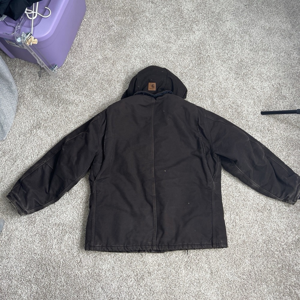 Carhartt C26 DKB Jacket Mens XL Brown Duck Canvas Arctic Quilt Lined Jacket - Picture 8 of 15